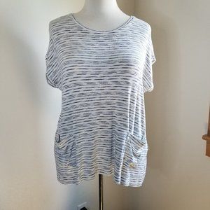 LOGO White and Blue Top Pockets 2X